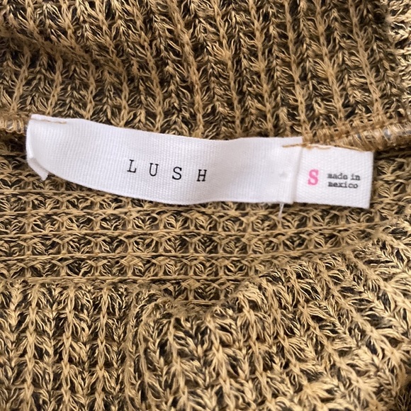 Cute yellow and black Lush sweater top - Picture 2 of 2